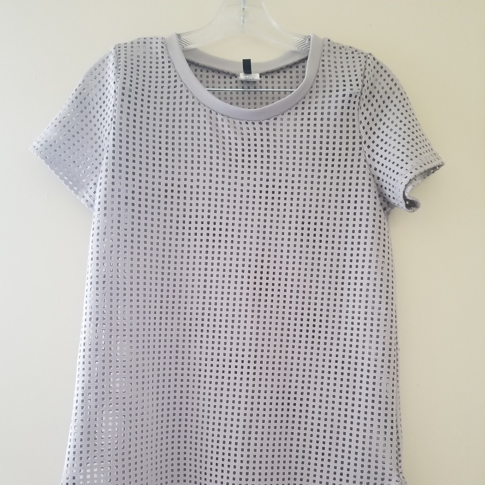KToo Gray Mesh Shirt/ Tunic